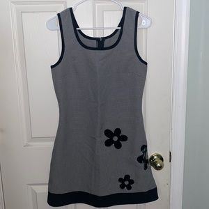 Black and white flare dress